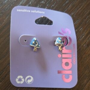 Claire's Blue Mushroom Earrings